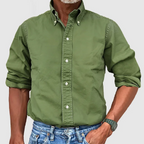 Iris | Camisa Denim Masculina Manga Longa com Botões