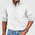 Iris | Camisa Denim Masculina Manga Longa com Botões