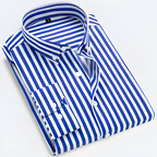 Rosalind | Camisa Oxford Masculina Listrada Manga Longa