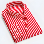 Rosalind | Camisa Oxford Masculina Listrada Manga Longa