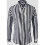 Rosalind | Camisa Oxford Masculina Listrada Manga Longa