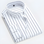 Rosalind | Camisa Oxford Masculina Listrada Manga Longa