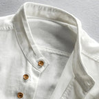 Maeve | Camisa Masculina Linho Algodão Manga Longa Estilo Japonês