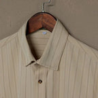 Maren | Camisa Masculina Listrada Manga Longa com Botões