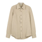 Maren | Camisa Masculina Listrada Manga Longa com Botões