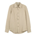 Maren | Camisa Masculina Listrada Manga Longa com Botões