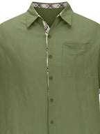 Pearl | Camisa Masculina Xadrez Manga Curta Botões Bolso