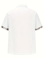 Pearl | Camisa Masculina Xadrez Manga Curta Botões Bolso
