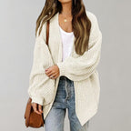 Kira | Mulher Cardigan Malha Aberto Frontal