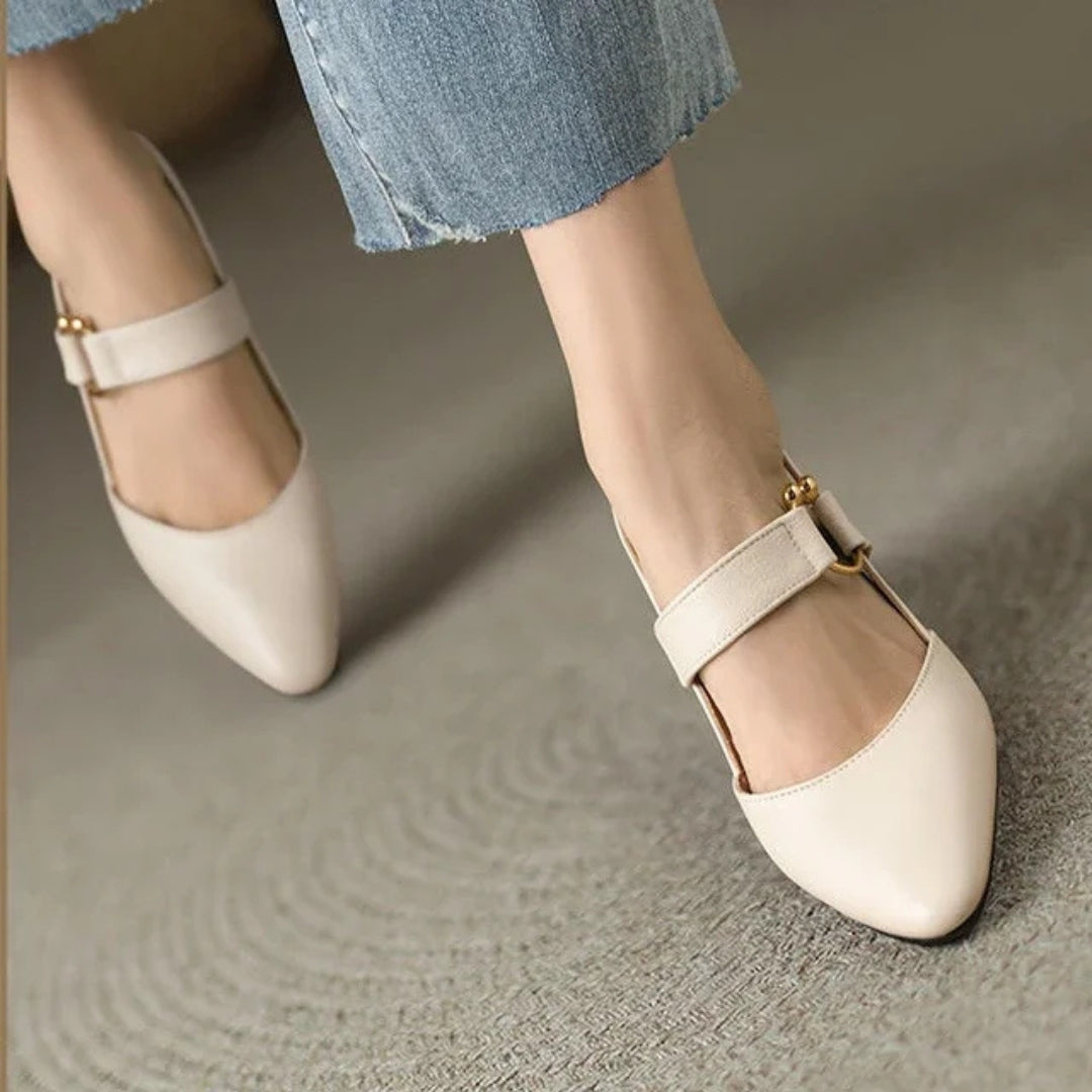 Sapatos salto ortopédico conforto feminino com sola antiderrapante