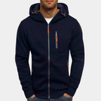 Solveig | Homem Hoodie com Fecho de Correr Casual