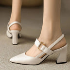 Sapatos salto ortopédico conforto feminino com sola antiderrapante