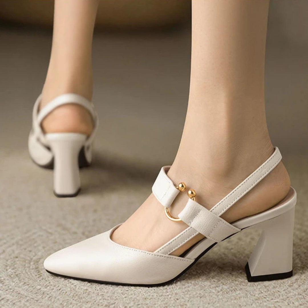 Sapatos salto ortopédico conforto feminino com sola antiderrapante