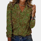 Kestrel | Blusa Feminina com Lantejoulas Decote V