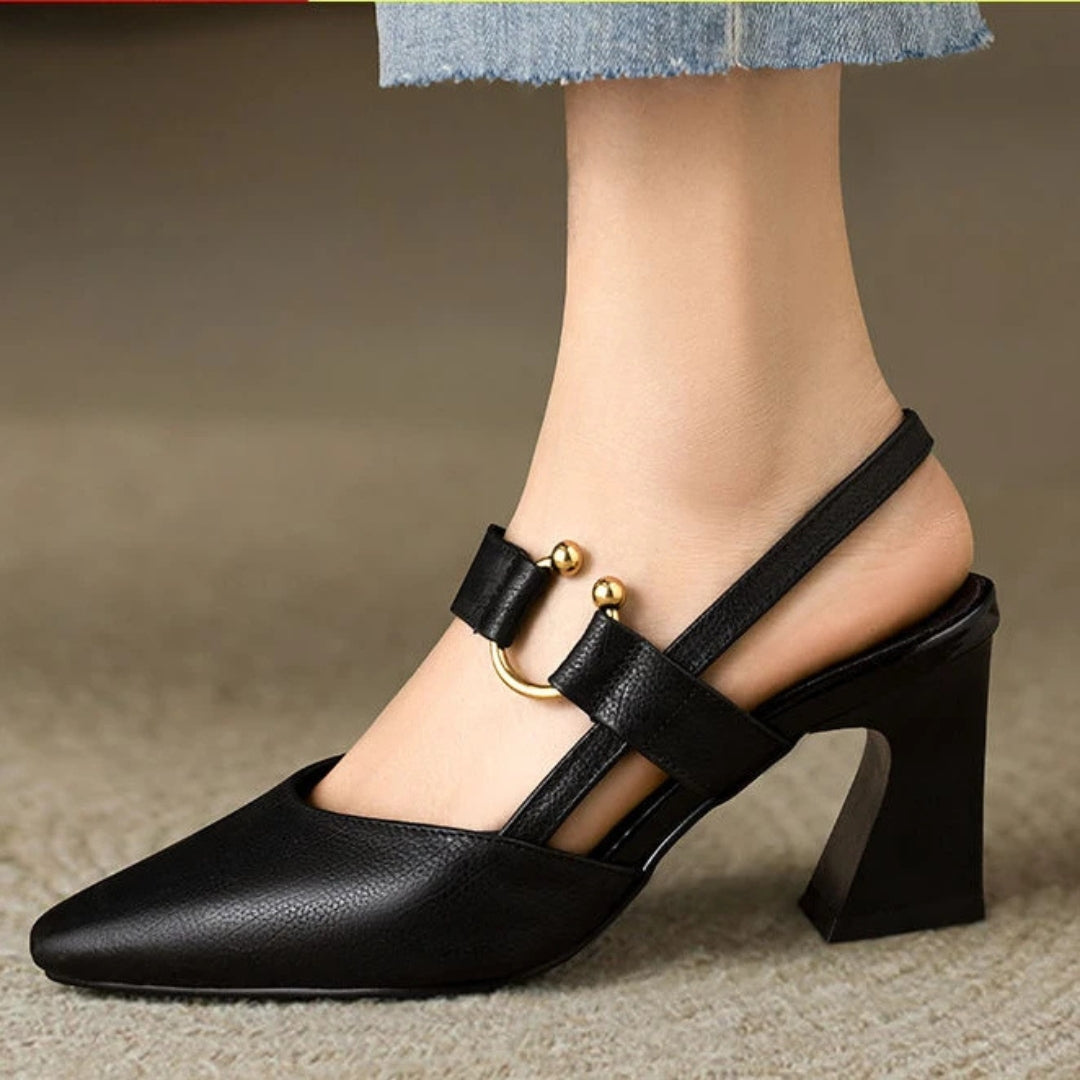 Sapatos salto ortopédico conforto feminino com sola antiderrapante