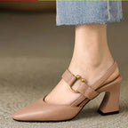 Sapatos salto ortopédico conforto feminino com sola antiderrapante