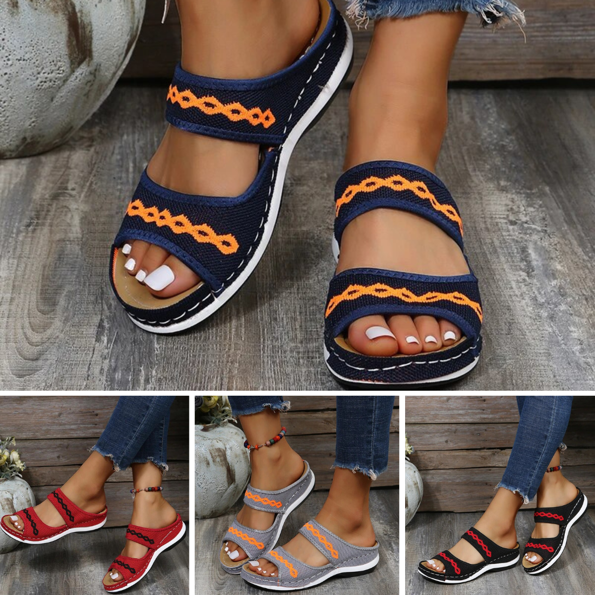Sandálias Femininas de Couro | Ortopédicas, Design Atemporal