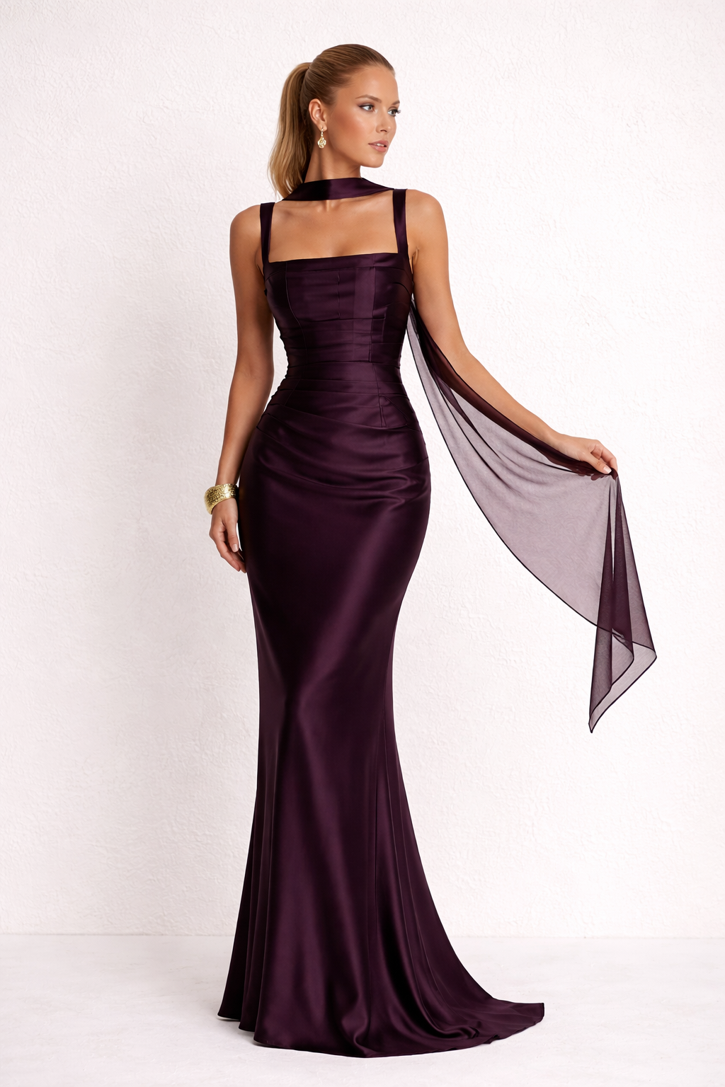 Pearl | Vestido Longo Feminino Justo Sem Alças