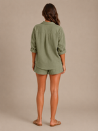 Conjunto de Bermuda Feminino | Blusa e Shorts | Confortável