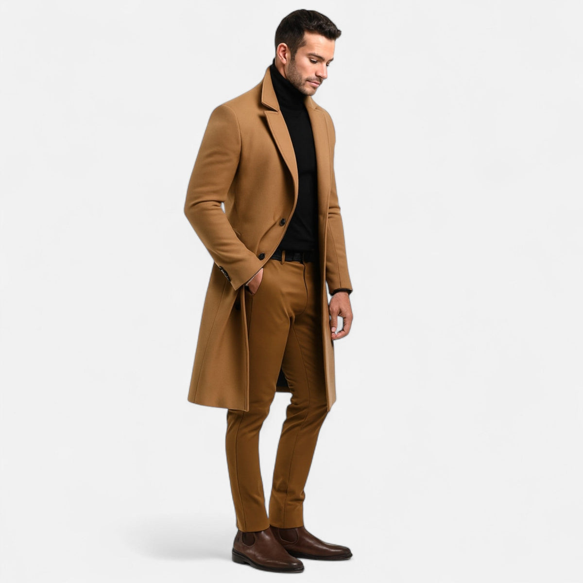 Rhea | Casaco Puffer Masculino Acolchoado com Capuz Longline