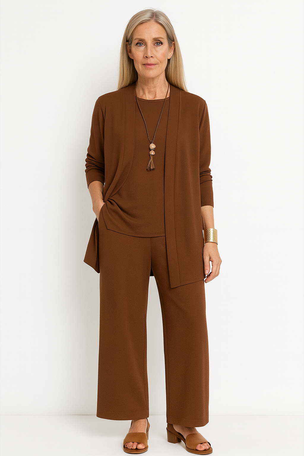 Ottavia | Conjunto Feminino 3 Peças Colete Calça e Blusa