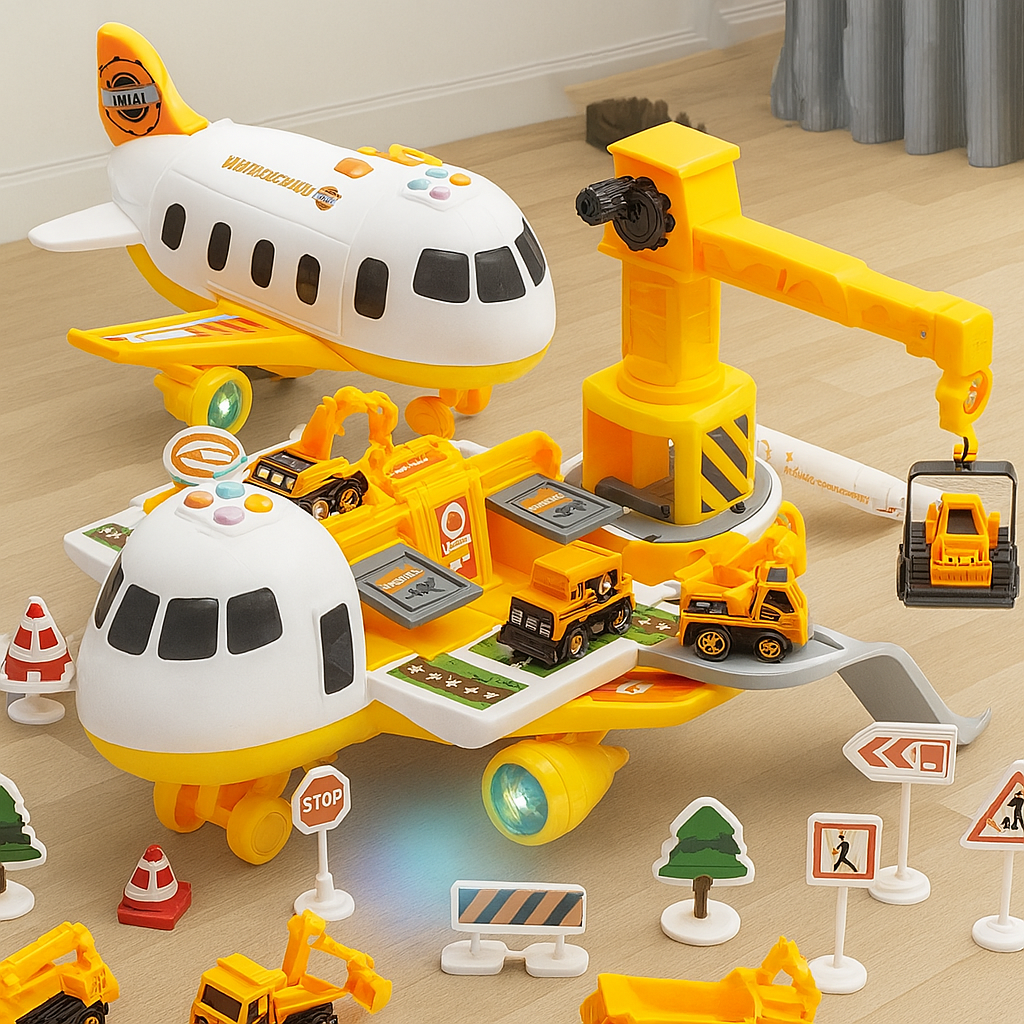 Marlow | Conjunto de Brinquedos Avião | Para Crianças 3-6 Anos | Plástico, Multicolorido