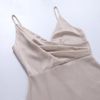 Vestido Longo Feminino Decote Cruzado Fenda Lateral
