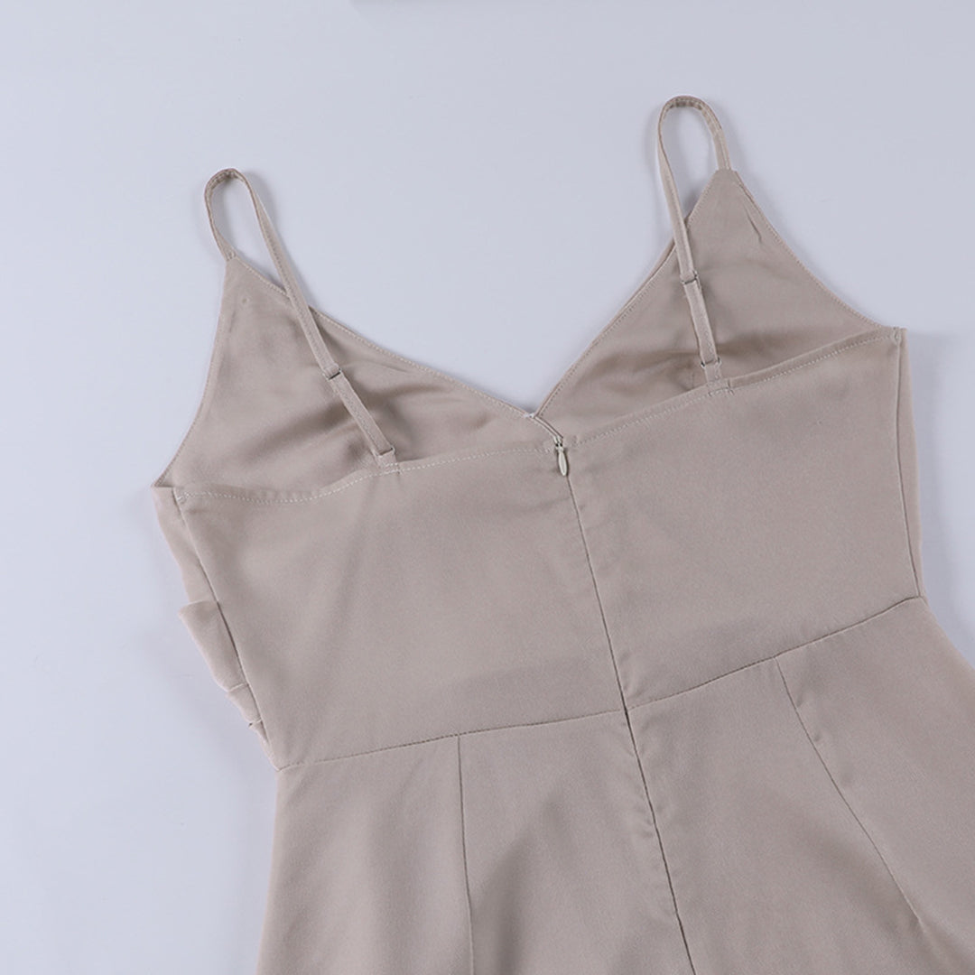 Vestido Longo Feminino Decote Cruzado Fenda Lateral