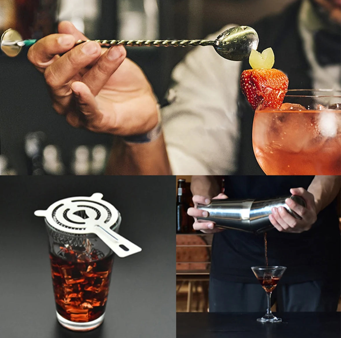 Kit de Bartender Profissional 23 Peças | Coqueteleira em Aço Inox | Hazel
