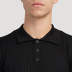 Homem Polo Tricot Algodão Canelado