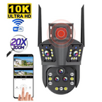 Juno | Câmera de Segurança WLAN 10K | 20MP, Zoom 20x, 5 Lentes | Vigilância Inteligente