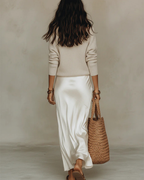 Aria | Vestido Midi Cetim com Jumper Conjunto 2 Peças