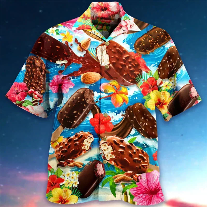 Esme | Camisa Polo Masculina Estampa de Sorvete Manga Curta