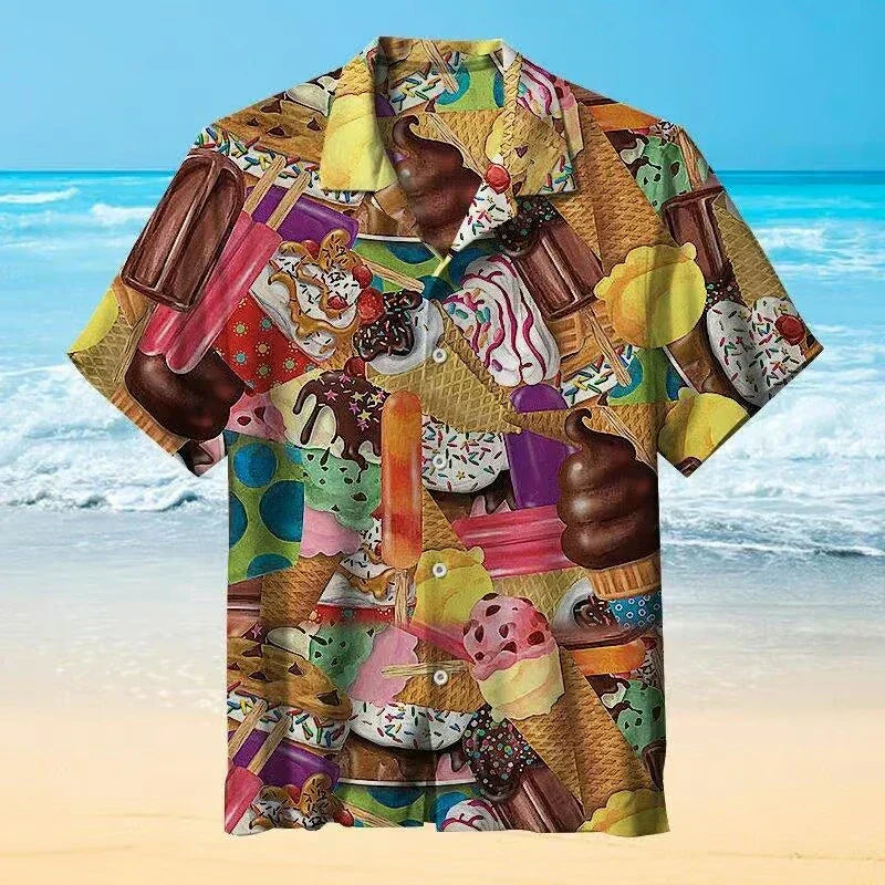 Esme | Camisa Polo Masculina Estampa de Sorvete Manga Curta