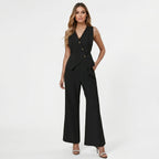 Florine | Conjunto Feminino Colete Sem Mangas e Calça Wide Leg
