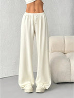 Calça Feminina Wide-Leg | Estilo Esportivo, Confortável | Cintura Alta