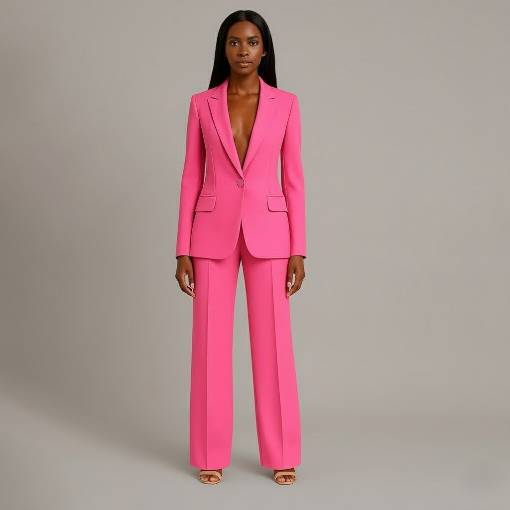 Anouk | Mulher Fato Blazer Cintado Calças Retas