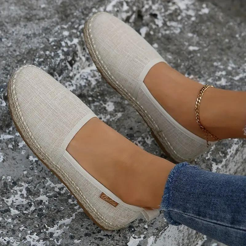 Rhea | Alpargatas Femininas Slip On Sola de Esparto
