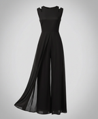 Veda | Macacão Feminino Sem Mangas | Pernas Largas, Slim Fit | Elegante