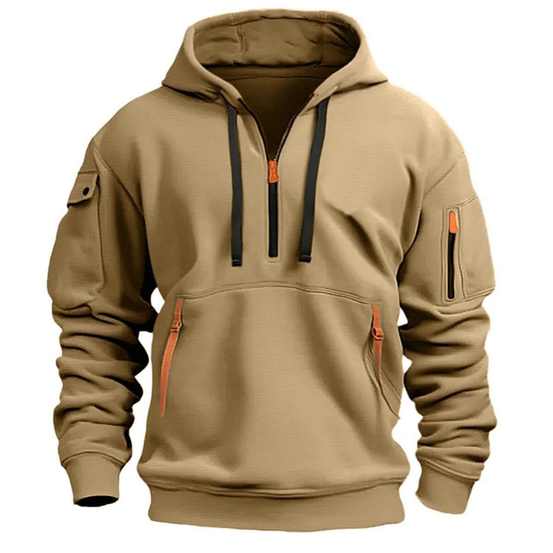 Jolie | Homem Hoodie com Bolsos com Fecho