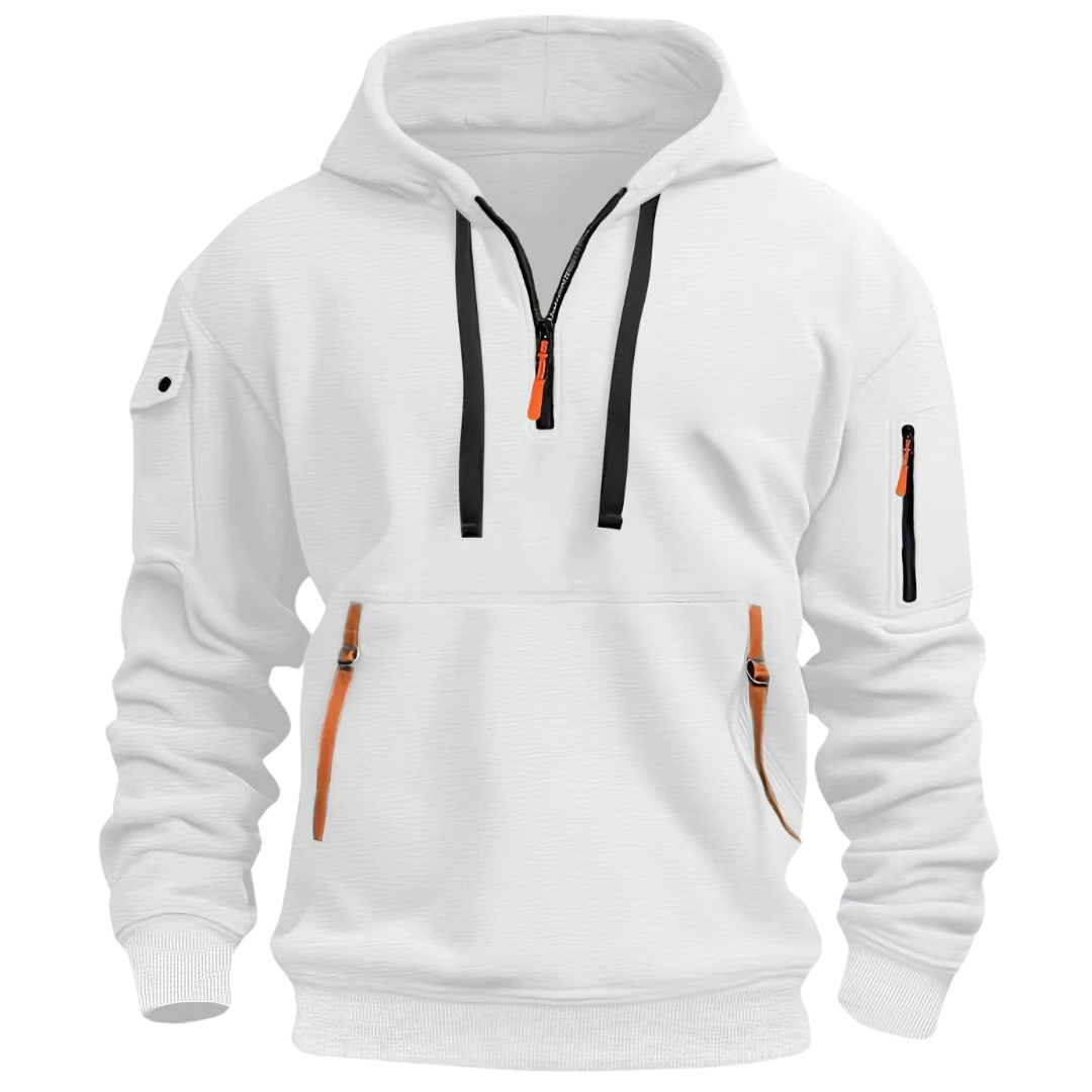 Jolie | Homem Hoodie com Bolsos com Fecho
