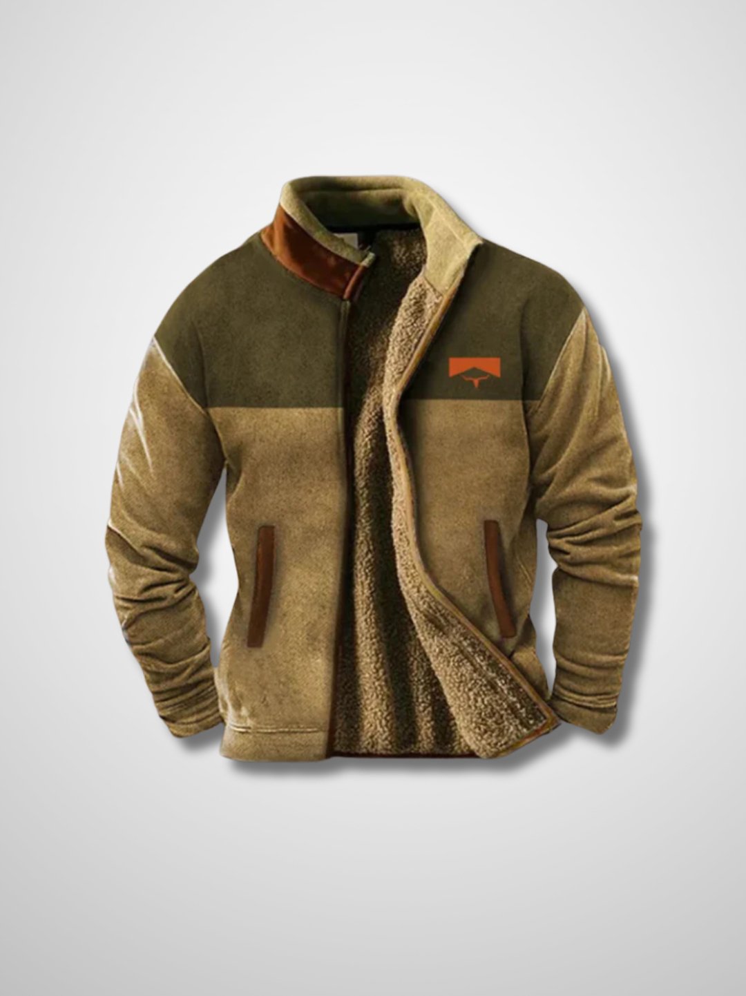 Vera | Homem Jaqueta Fleece Sherpa Zip Frontal