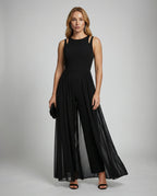 Veda | Macacão Feminino Sem Mangas | Pernas Largas, Slim Fit | Elegante