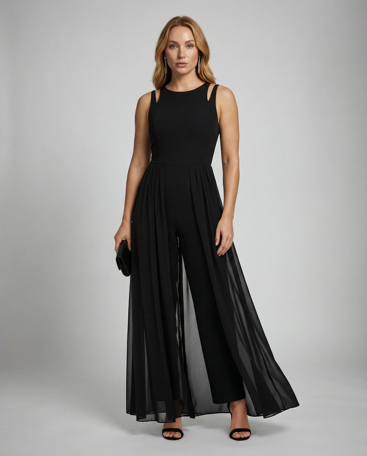 Veda | Macacão Feminino Sem Mangas | Pernas Largas, Slim Fit | Elegante