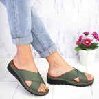 Sandálias Ortopédicas Femininas | Conforto e Suporte | Ouro, Prata, Verde, Preto
