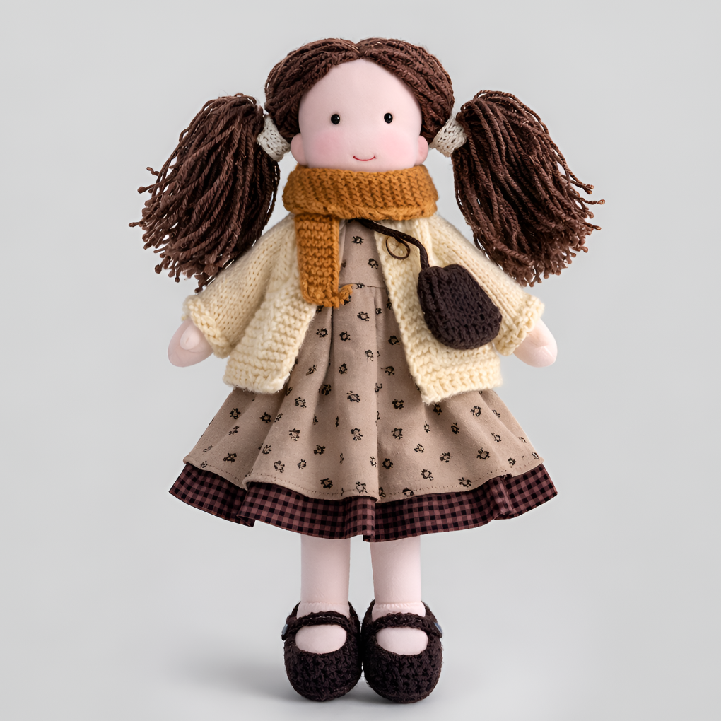 Ivy | Boneca Waldorf Artesanal Algodão Lã