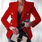 Blazer Feminino | Ombros Estruturados, Corte Elegante | Botão Único, Social