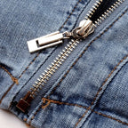 Odette | Jaqueta Jeans Cropped Moto Feminina