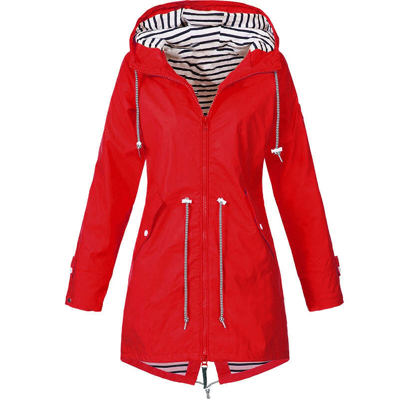 Impermeável Feminino | Capa de Chuva com Capuz | Leve, Elegante