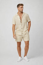 Conjunto Bermudas Homem | Ajuste Regular, Fecho de Botões